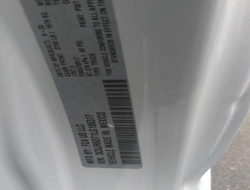 3C6JR6DT1LG186317