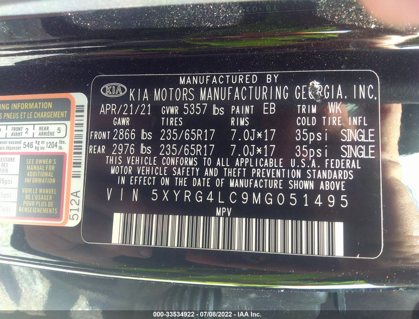 5XYRG4LC9MG051495