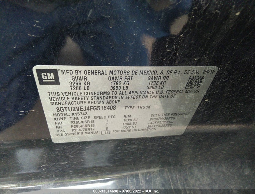 3GTU2VEJ4FG516408