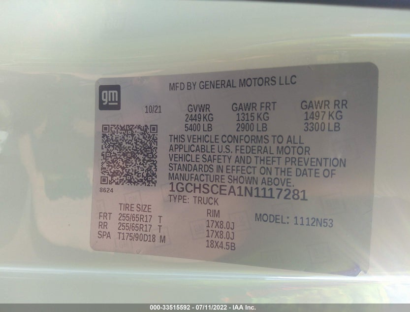 1GCHSCEA1N1117281