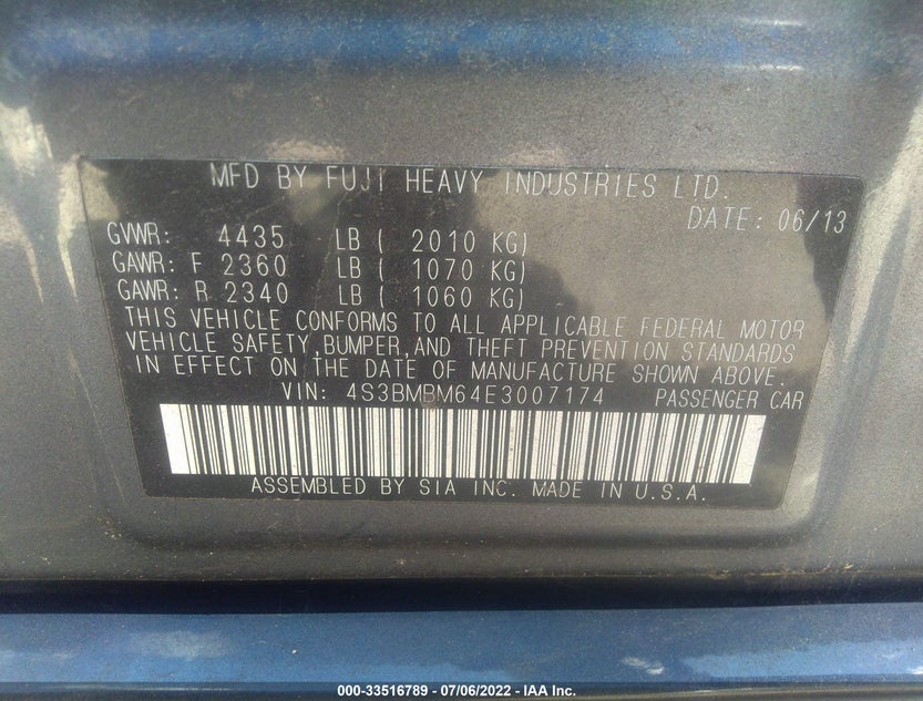 4S3BMBM64E3007174