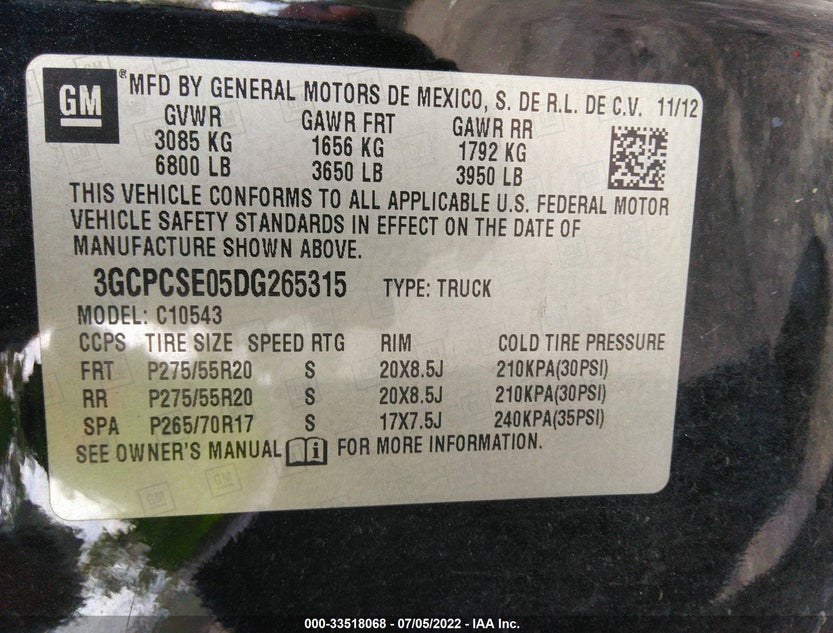 3GCPCSE05DG265315