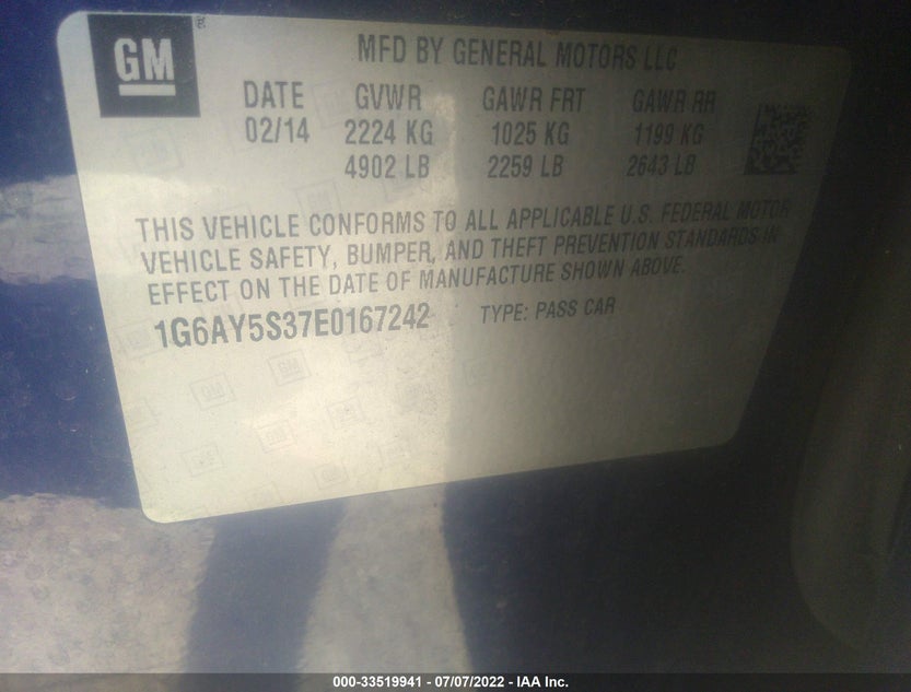 1G6AY5S37E0167242