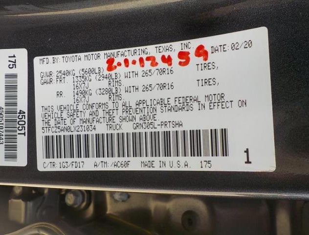 5TFCZ5AN0LX231034