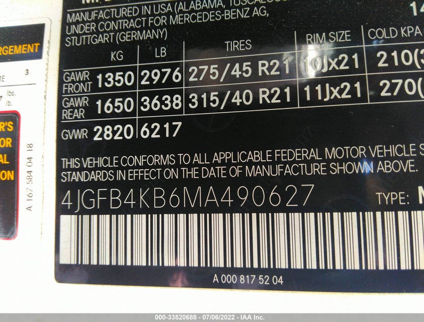 4JGFB4KB6MA490627