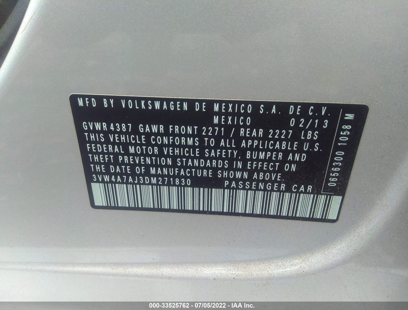 3VW4A7AJ3DM271830