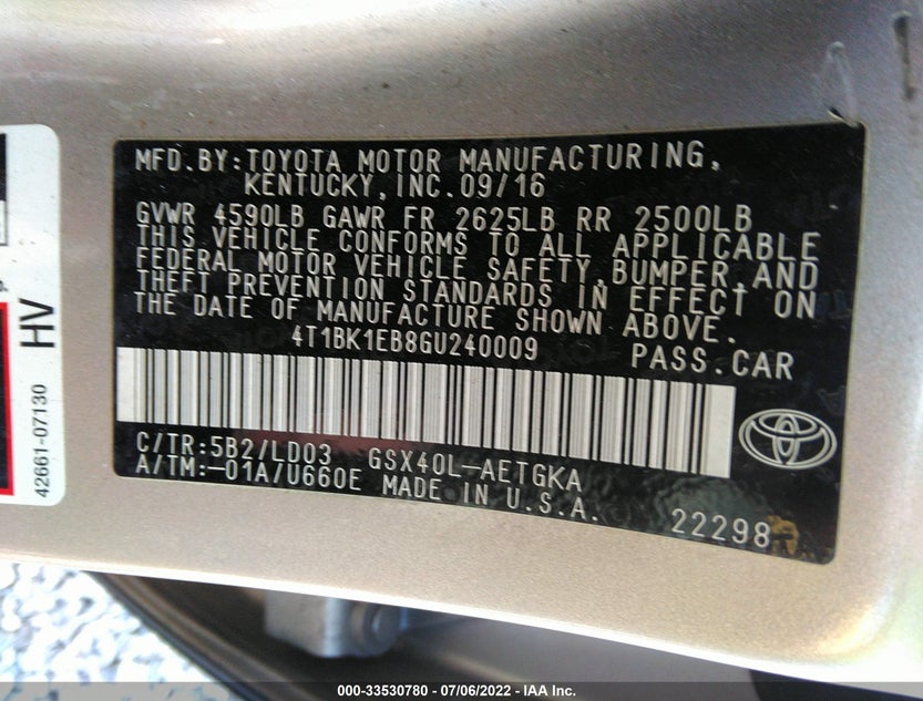 4T1BK1EB8GU240009