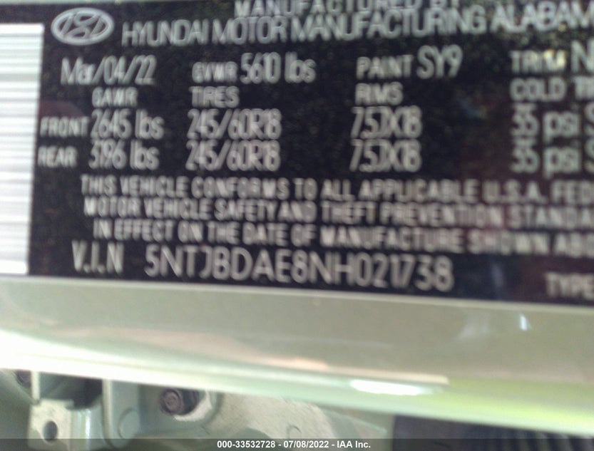 5NTJBDAE8NH021738