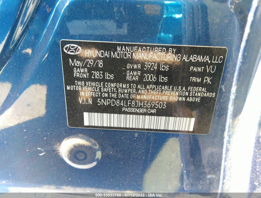5NPD84LF8JH369503