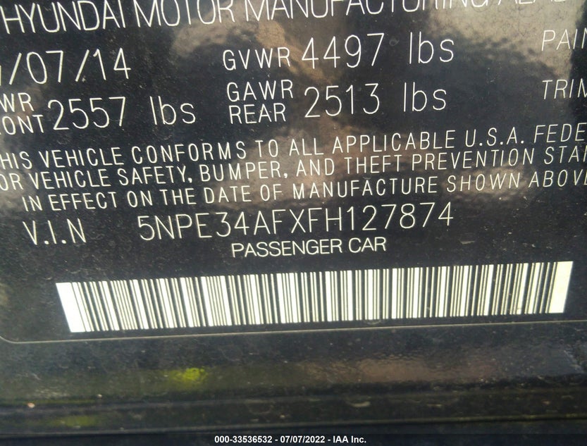 5NPE34AFXFH127874