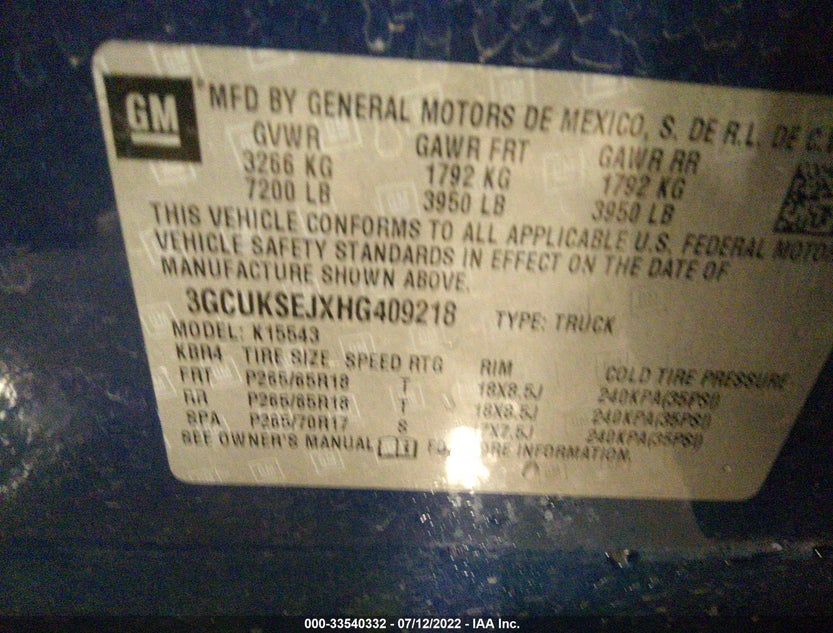 3GCUKSEJXHG409218