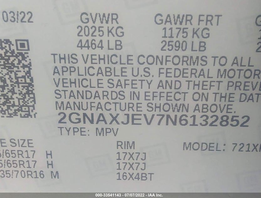 2GNAXJEV7N6132852