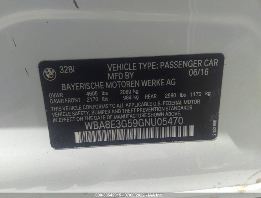 WBA8E3G59GNU05470