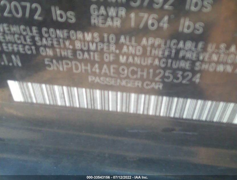 5NPDH4AE9CH125324