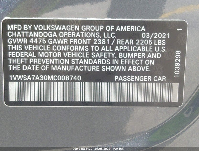 1VWSA7A30MC008740