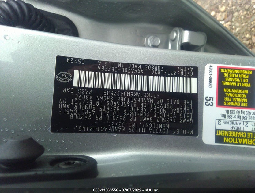 4T1K61AK6MU437539