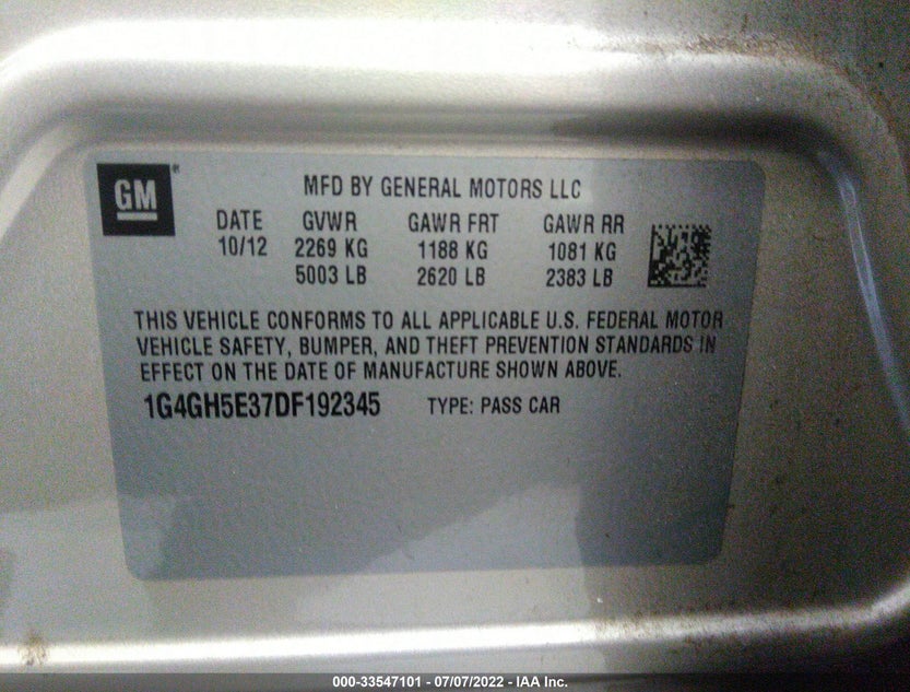 1G4GH5E37DF192345