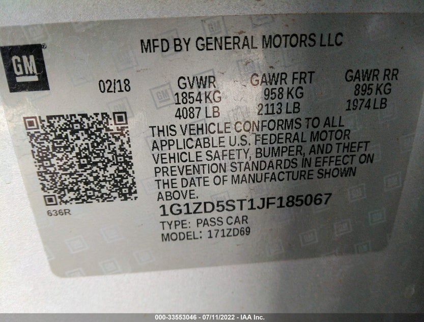 1G1ZD5ST1JF185067