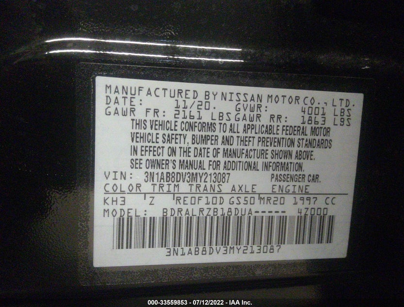 3N1AB8DV3MY213087