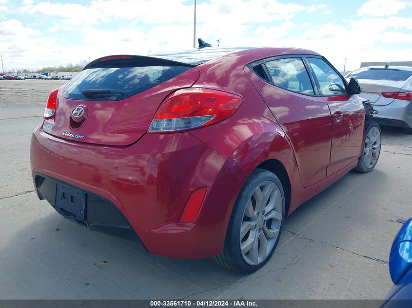 2013 Hyundai Veloster VIN: KMHTC6AD2DU171593 Lot: 33561710