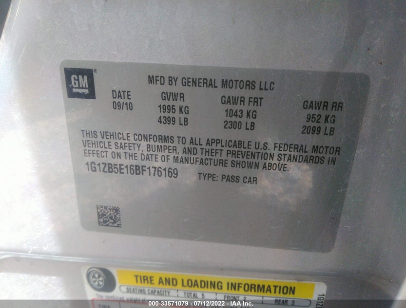 1G1ZB5E16BF176169