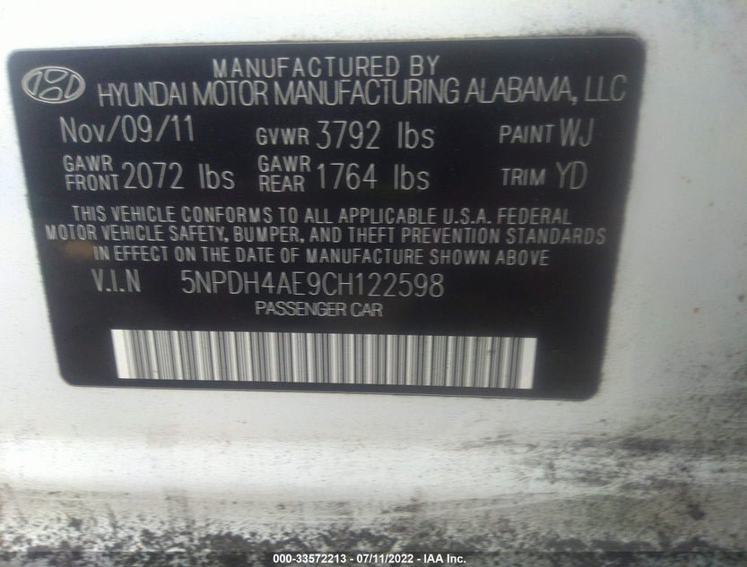 5NPDH4AE9CH122598