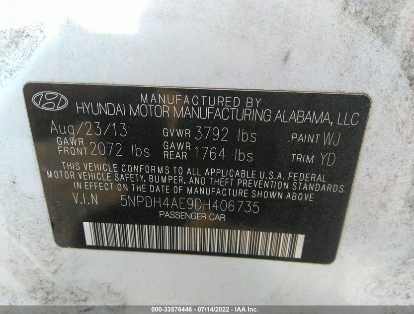 5NPDH4AE9DH406735