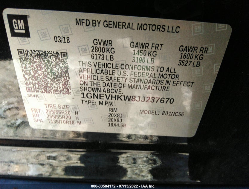 1GNEVHKW8JJ237670