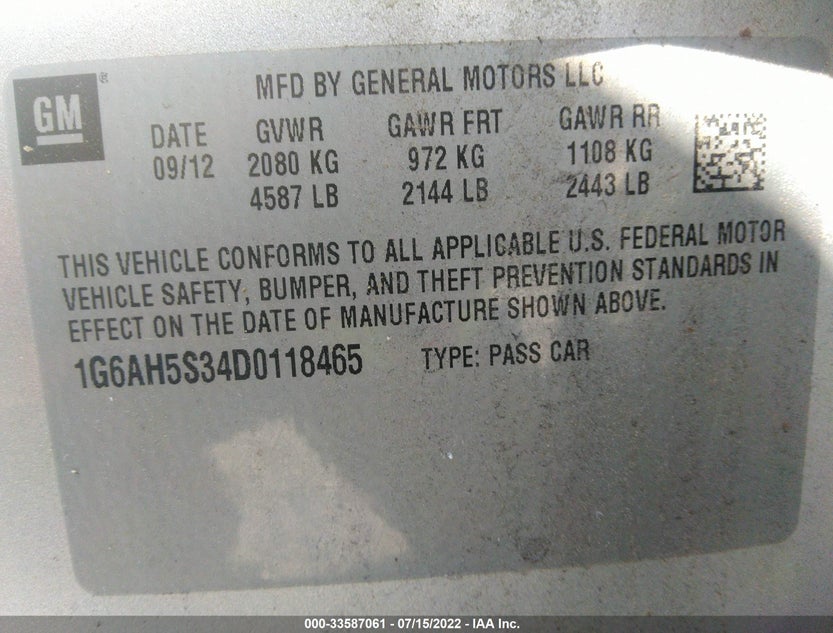 1G6AH5S34D0118465