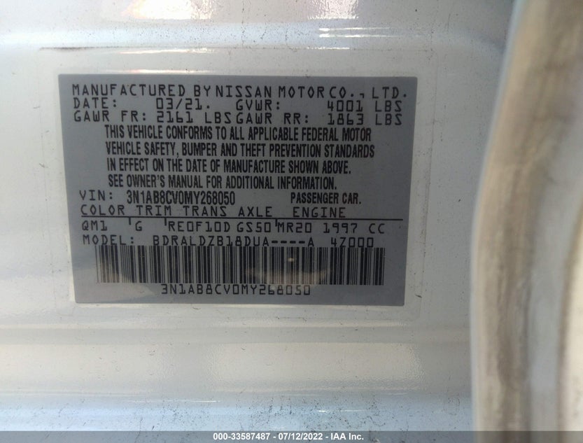 3N1AB8CV0MY268050
