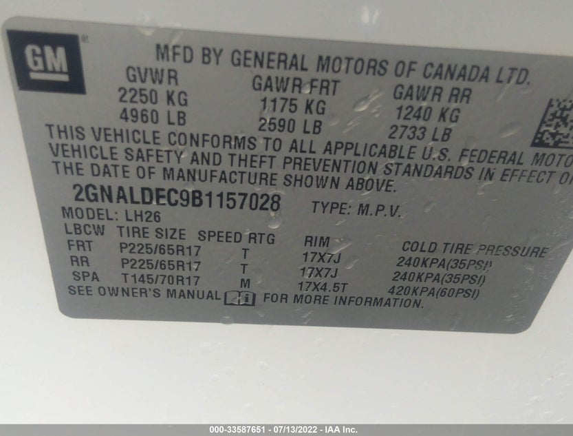 2GNALDEC9B1157028