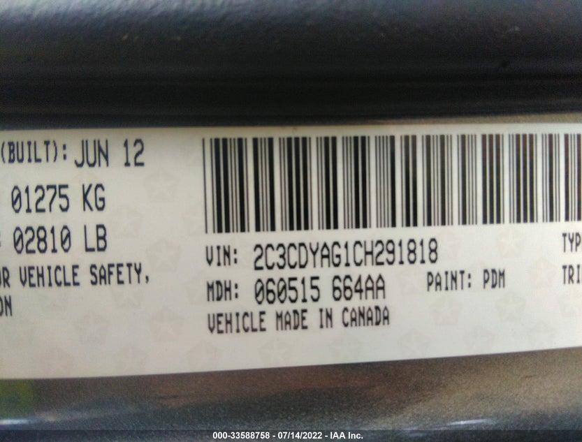 2C3CDYAG1CH291818
