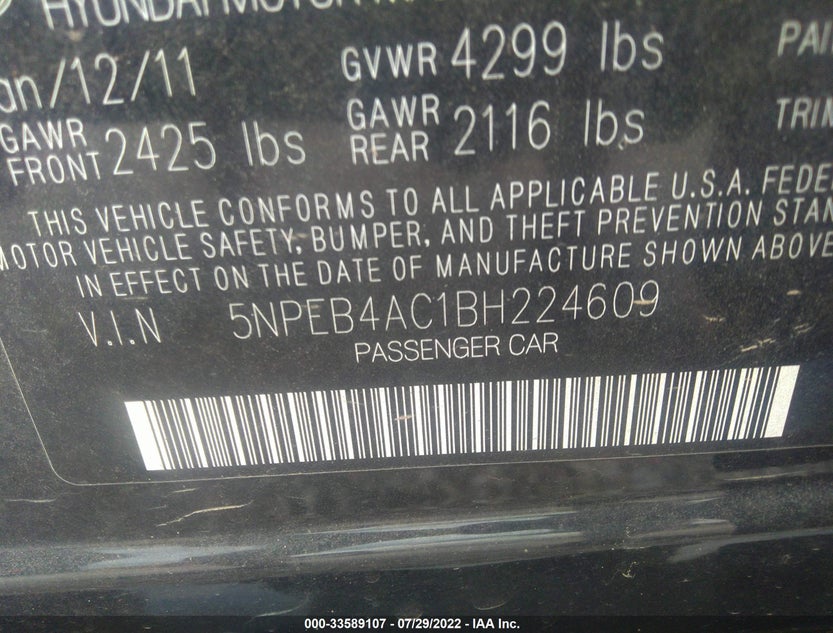 5NPEB4AC1BH224609