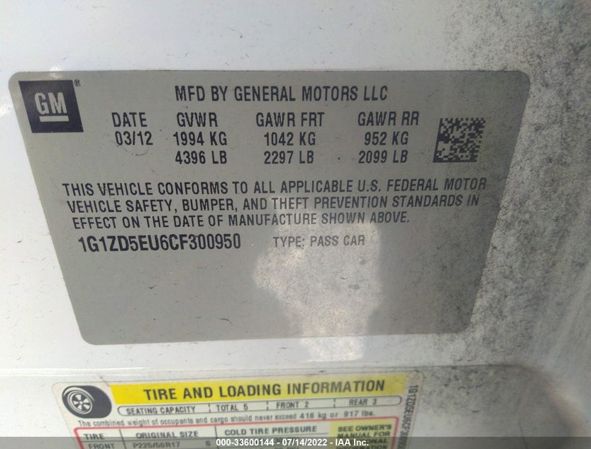 1G1ZD5EU6CF300950