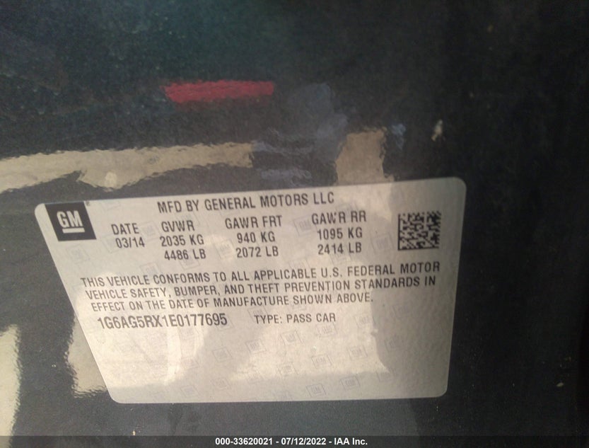1G6AG5RX1E0177695