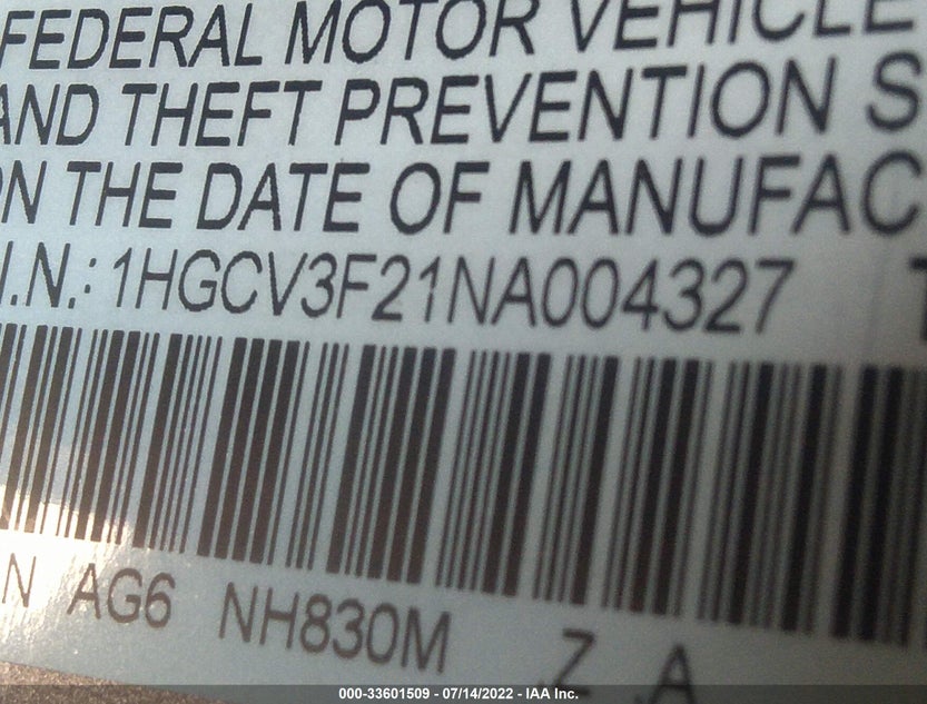 1HGCV3F21NA004327