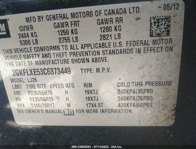 2GKFLXE53C6373449