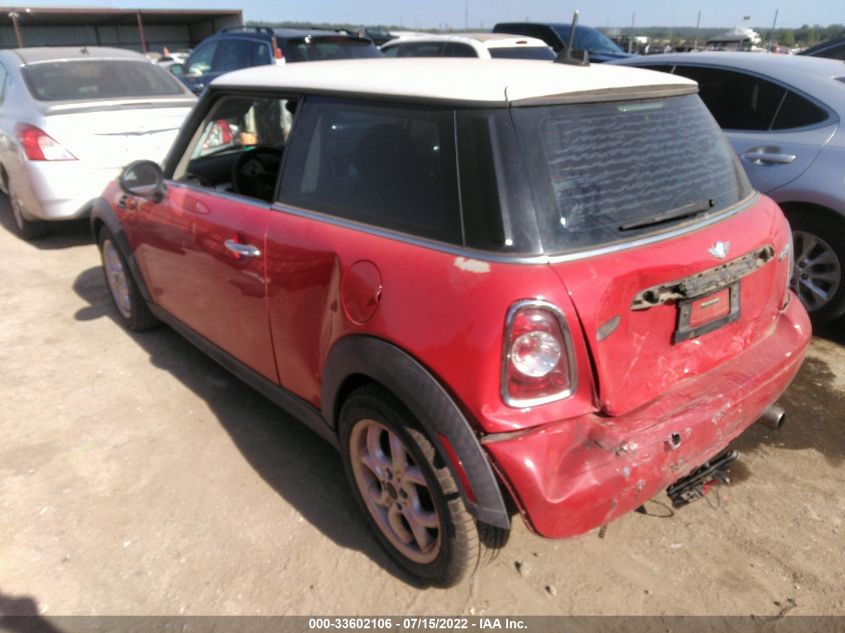 2011 Mini Cooper Hardtop VIN: WMWSU3C51BTX96861 Lot: 33602106