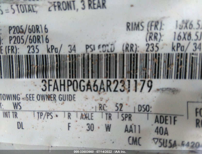 3FAHP0GA6AR231179