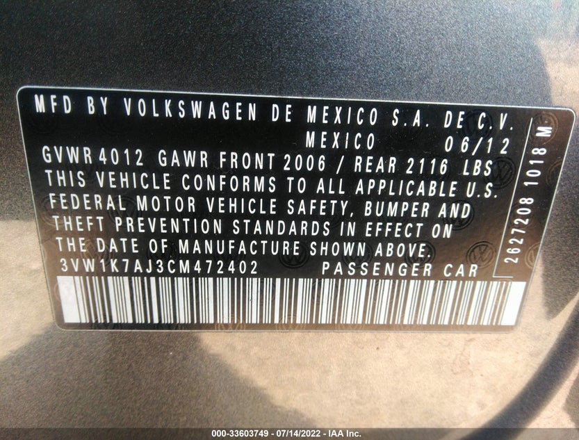3VW1K7AJ3CM472402