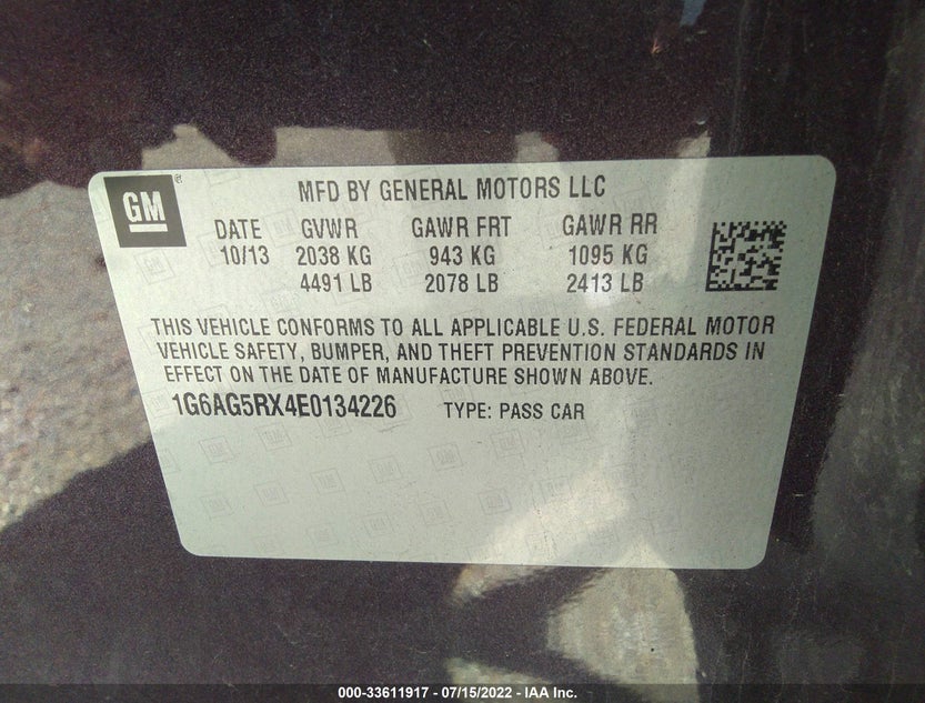 1G6AG5RX4E0134226