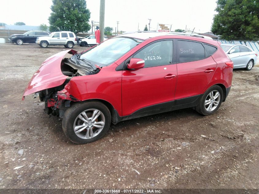 2013 Hyundai Tucson Gls VIN: KM8JUCACXDU686206 Lot: 33615668