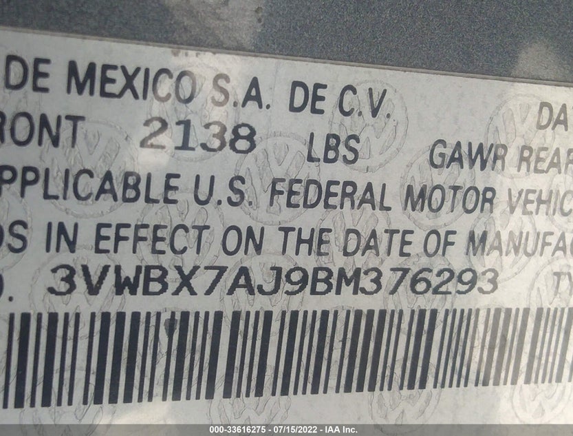3VWBX7AJ9BM376293