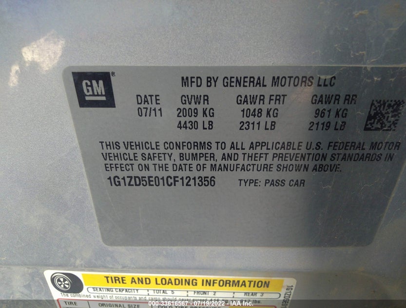 1G1ZD5E01CF121356