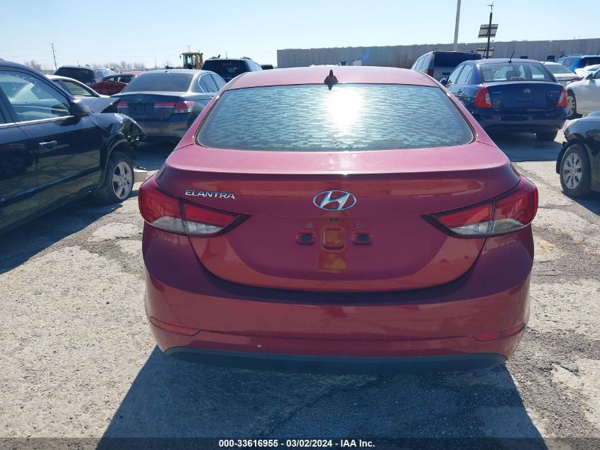 2016 Hyundai Elantra Value Edition VIN: KMHDH4AEXGU624463 Lot: 33616955