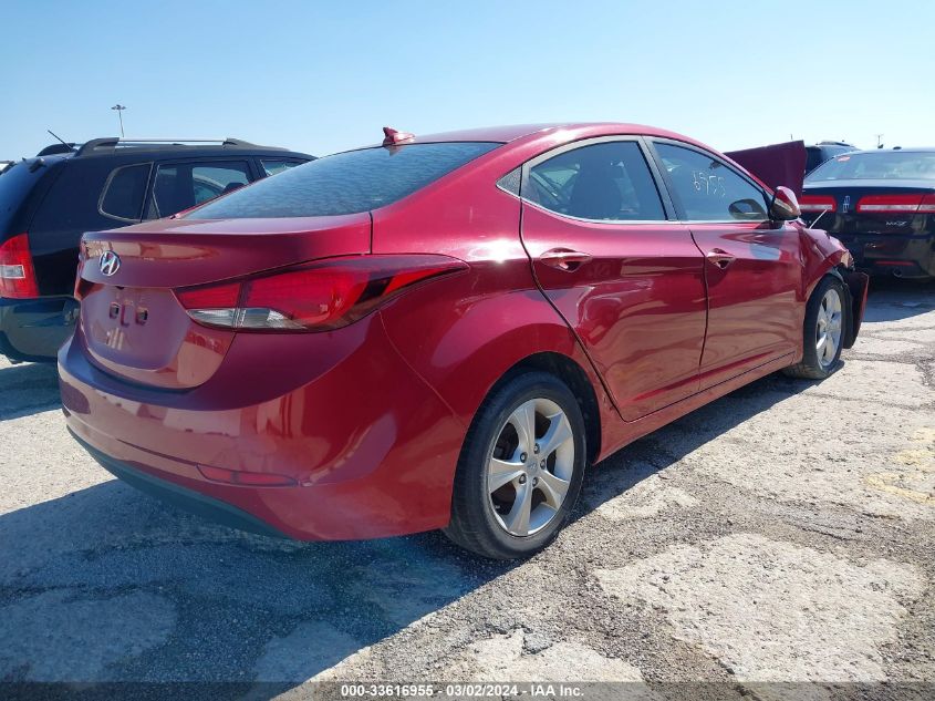 2016 Hyundai Elantra Value Edition VIN: KMHDH4AEXGU624463 Lot: 33616955