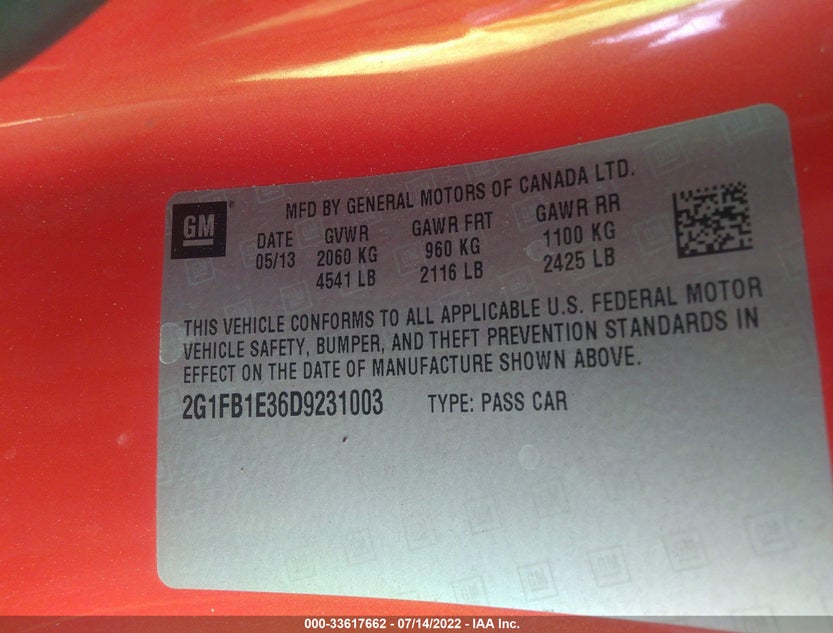 2G1FB1E36D9231003