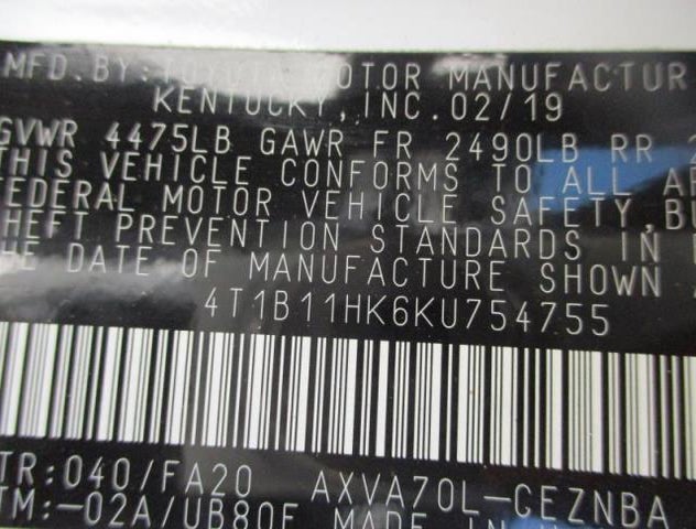 4T1B11HK6KU754755