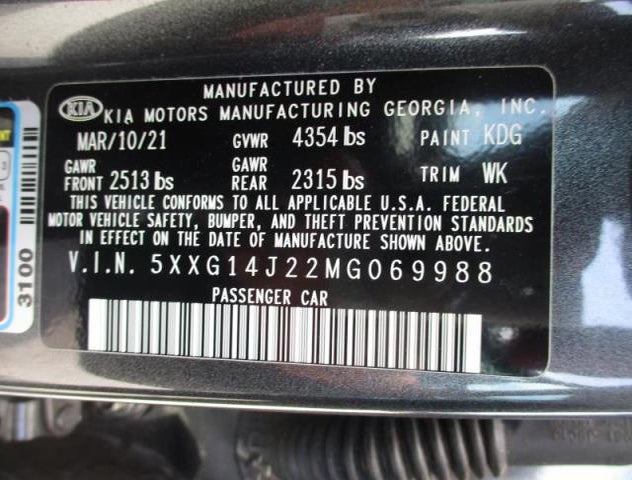 5XXG14J22MG069988