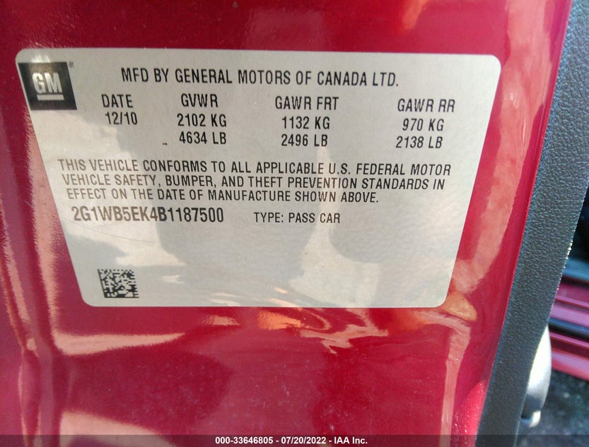 2G1WB5EK4B1187500